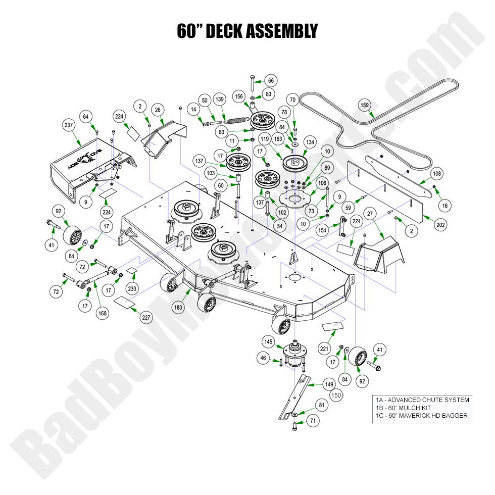 2023 Maverick HD 60" Deck Assembly